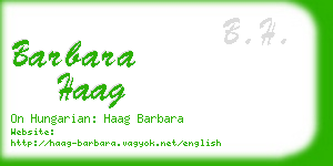barbara haag business card